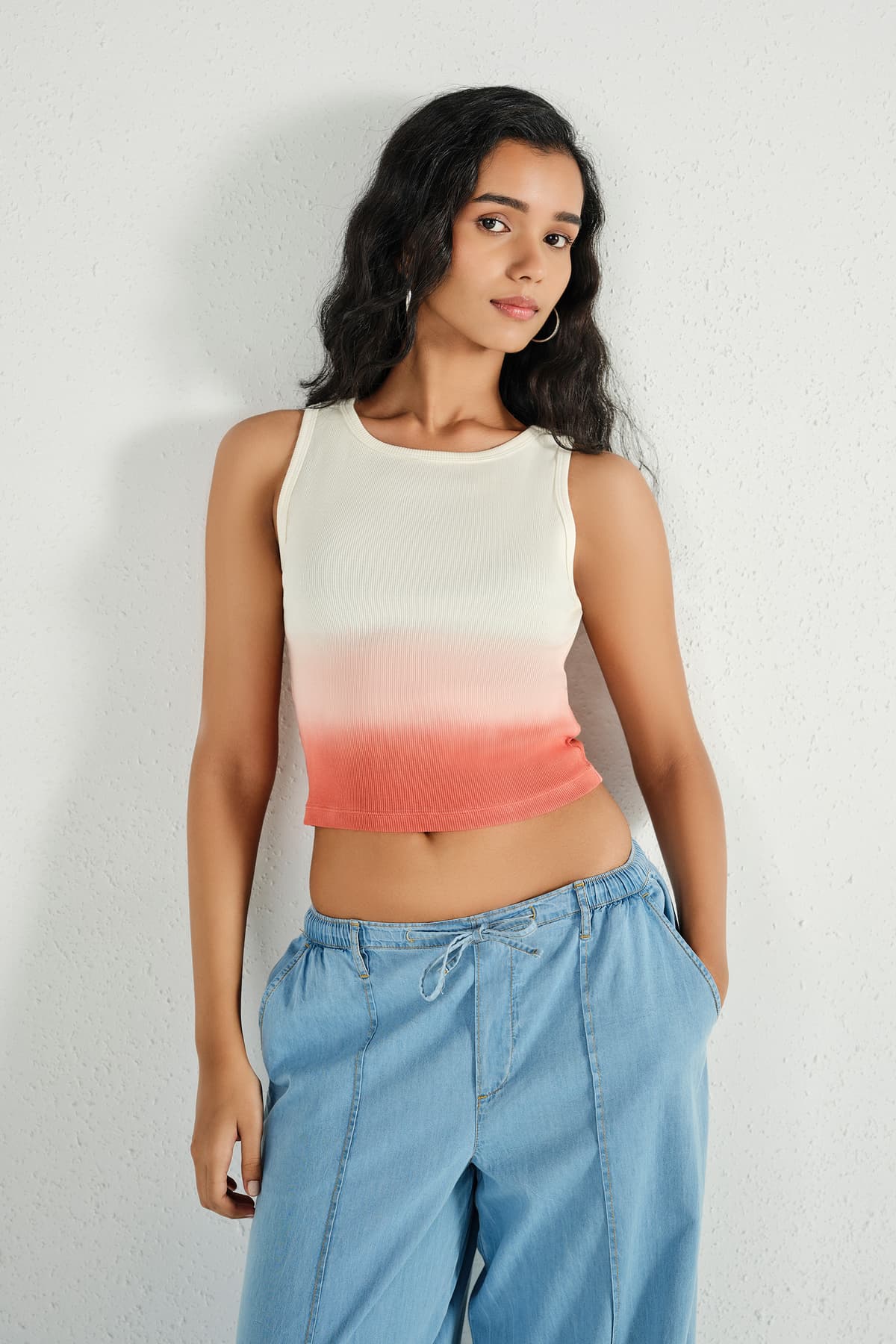 Women's Pink Casual Regular Fit Colorblocked Top