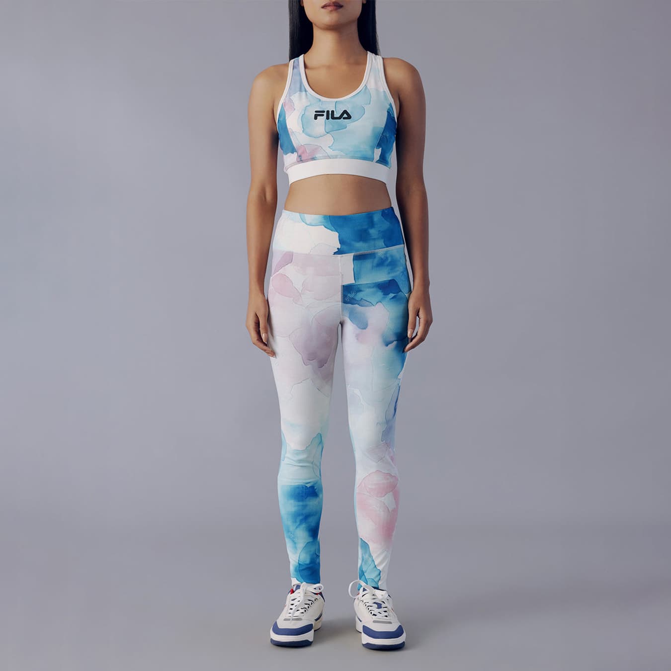 Women's Off White Sports Skinny Fit Mid Rise Leggings