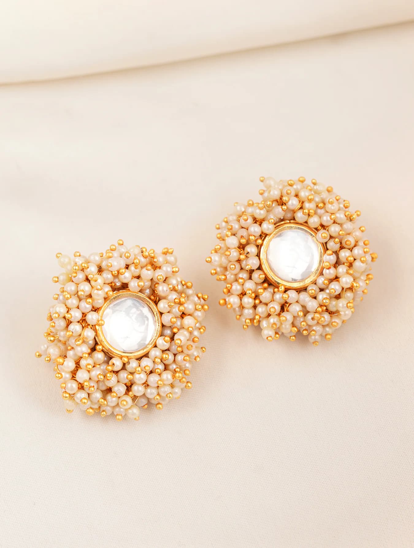 Women's Festive Wear Gold Plated Brass Top Earring