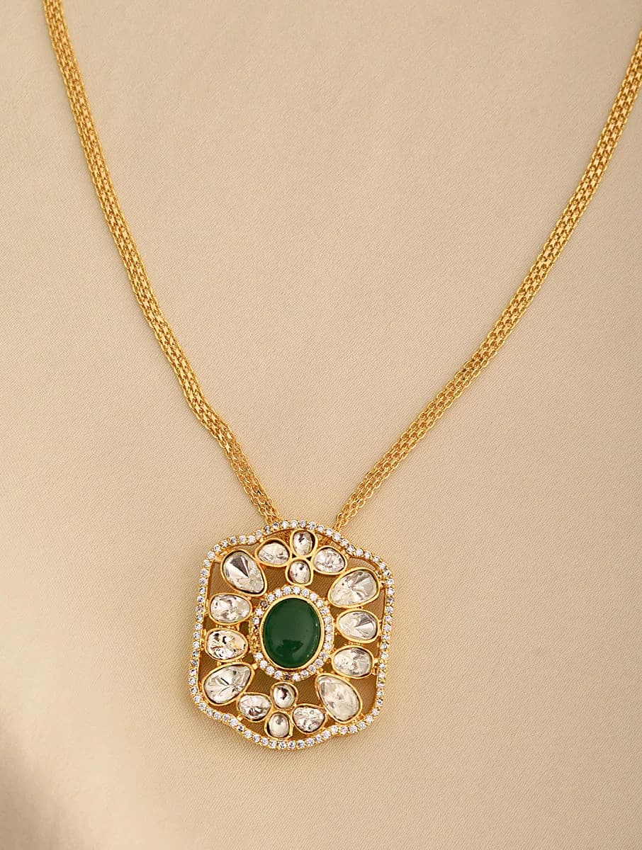 Women's Party Wear Gold Plated Brass Necklace