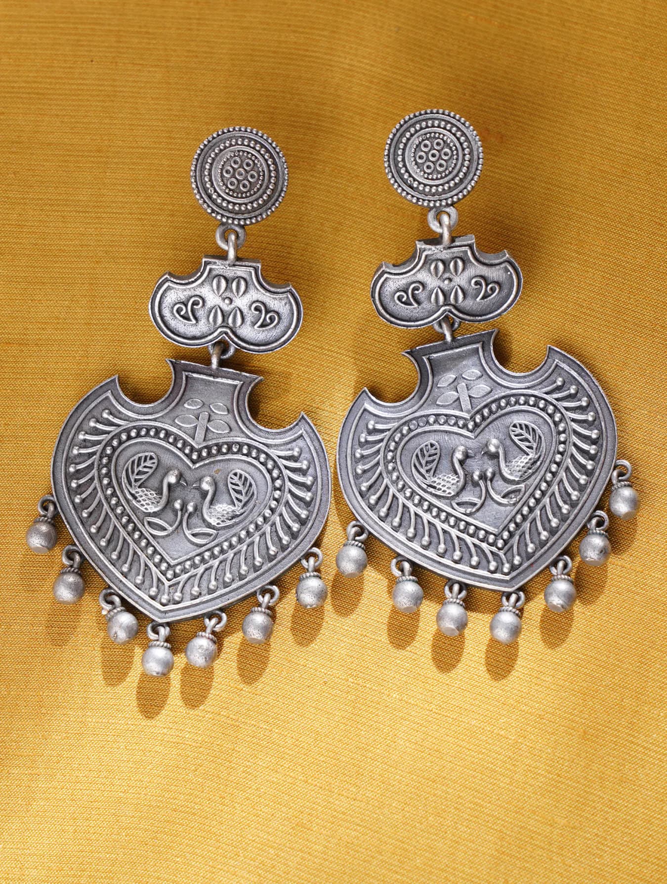 Women's Festive Wear Silver Plated Brass Dangler Earring