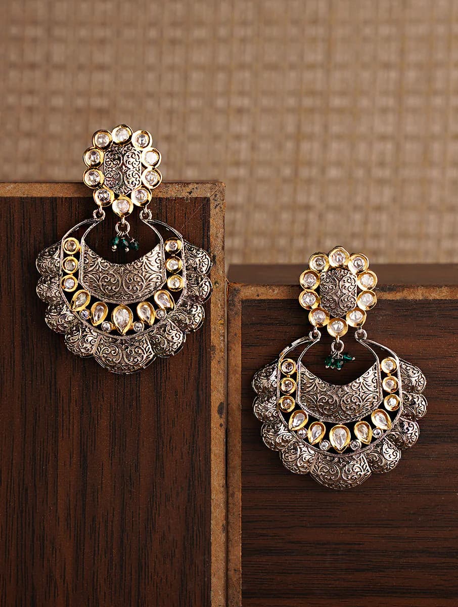 Women's Festive Wear Gold Plated Brass Chand Bali Earring