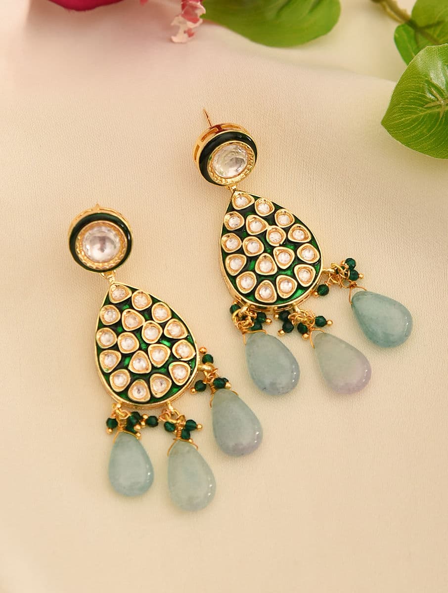Women's Festive Wear Gold Plated Brass Earring