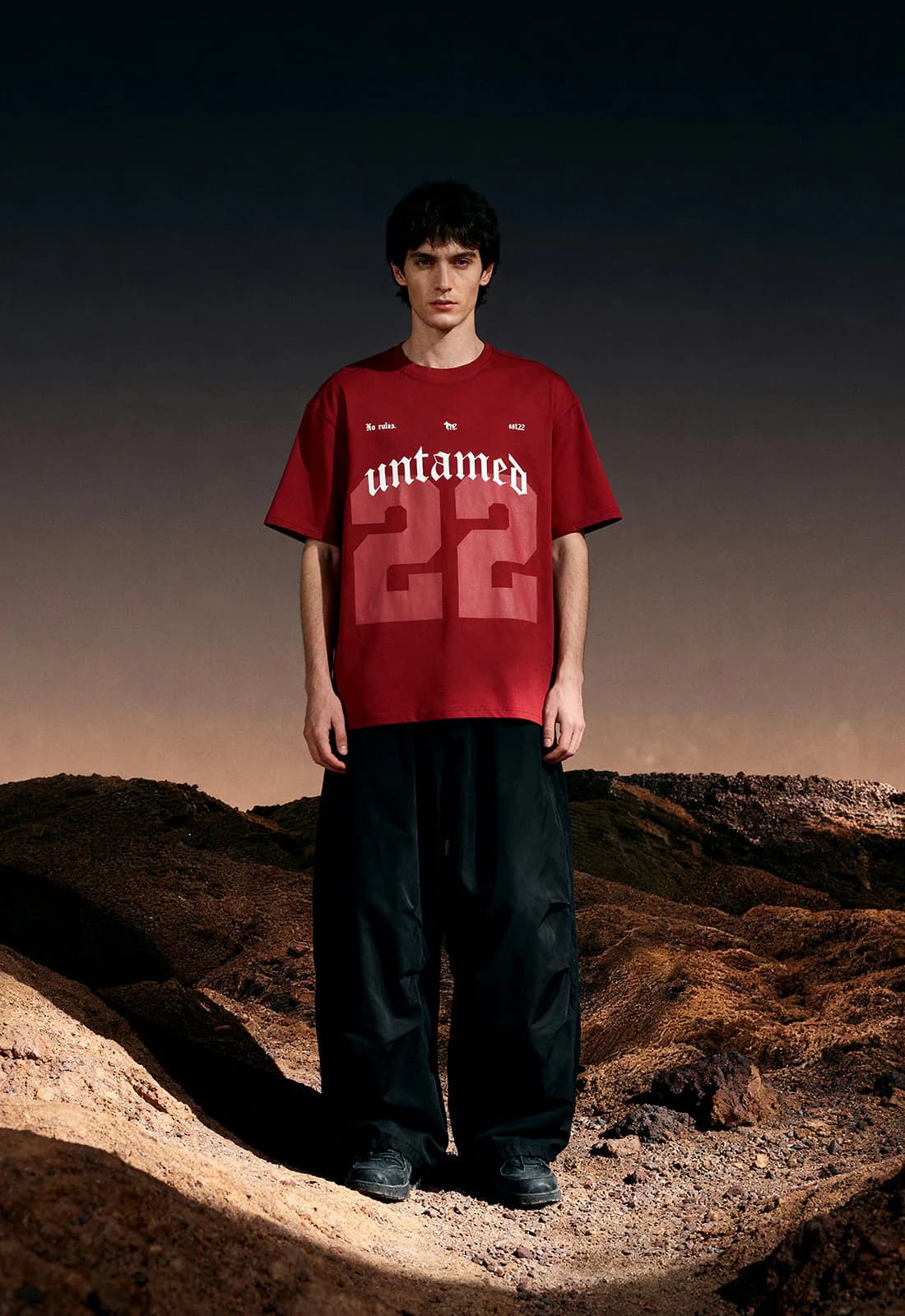 Men's Red Casual Oversized Fit Half Sleeves Cotton Tshirt