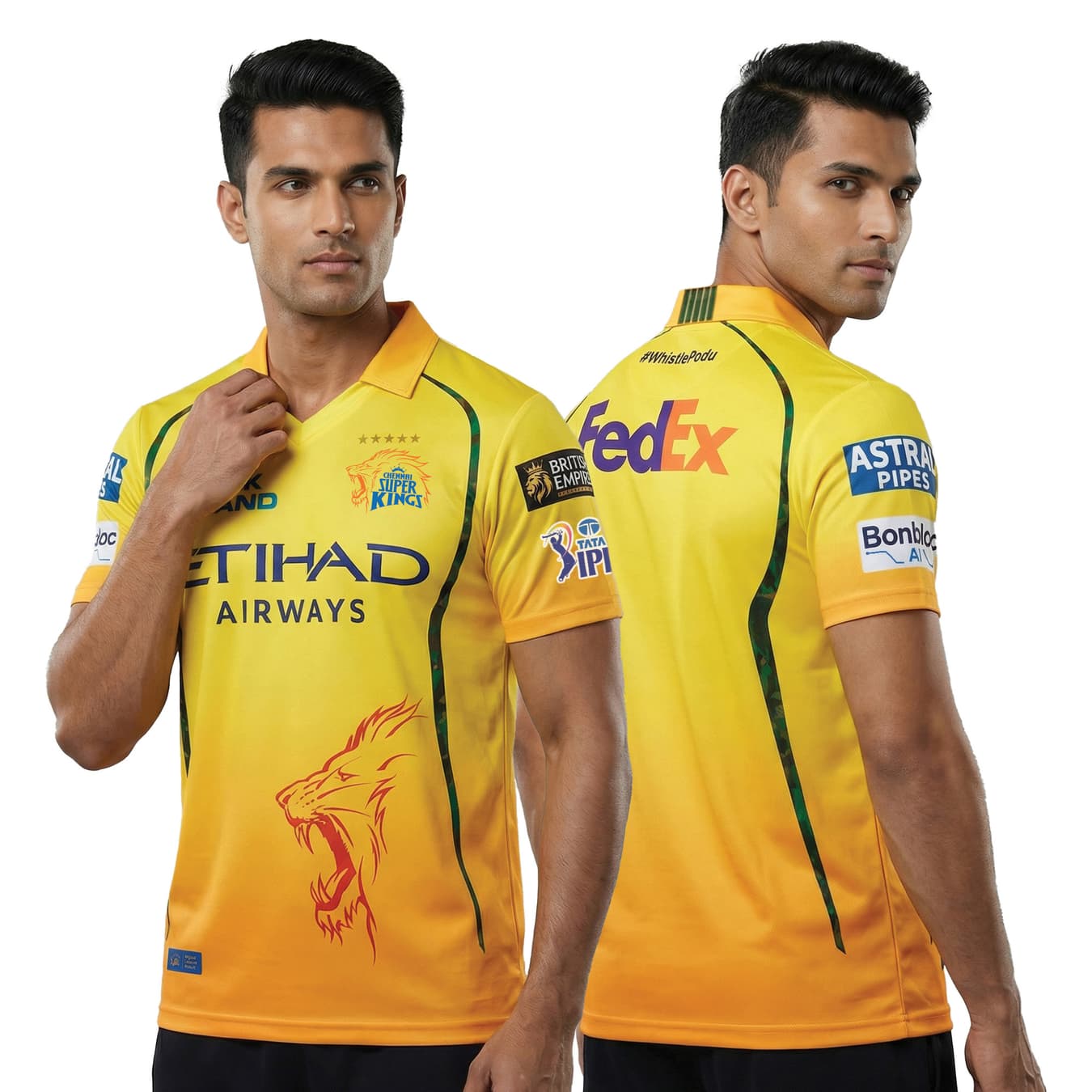 Unisex Yellow Chennai Super Kings IPL 2026 Original Fan Jersey