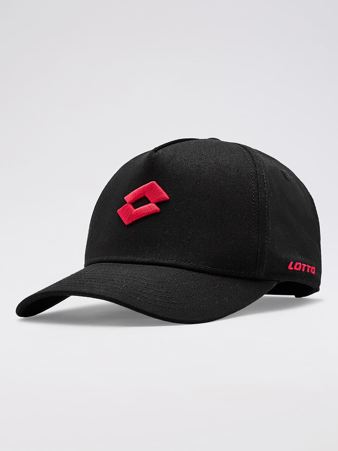 Unisex Black & Red Embroidered Essentials 5 Panel Baseball Cap
