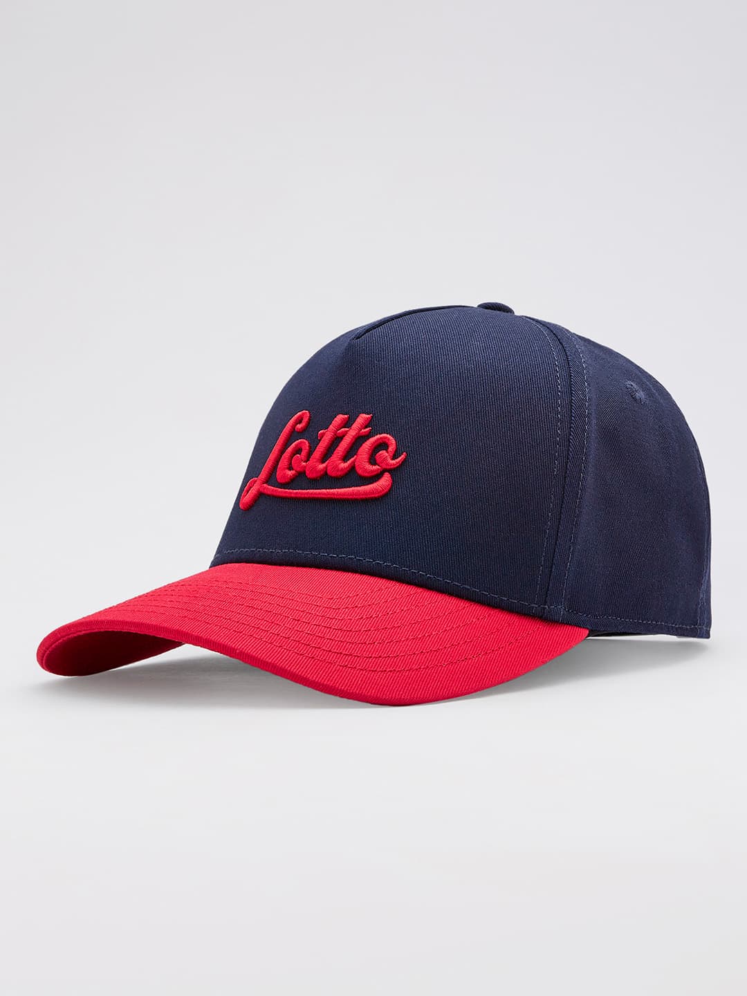 Unisex Blue & Red Embroidered League 5 Panel Baseball Cap