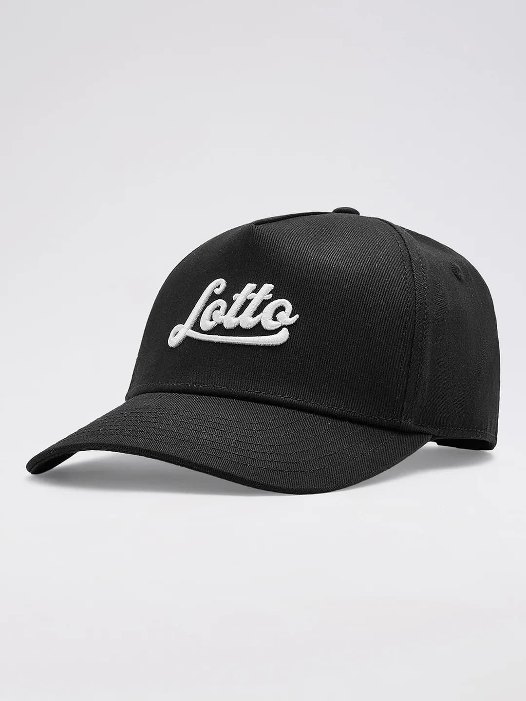 Unisex Black & White Embroidered League 5 Panel Baseball Cap