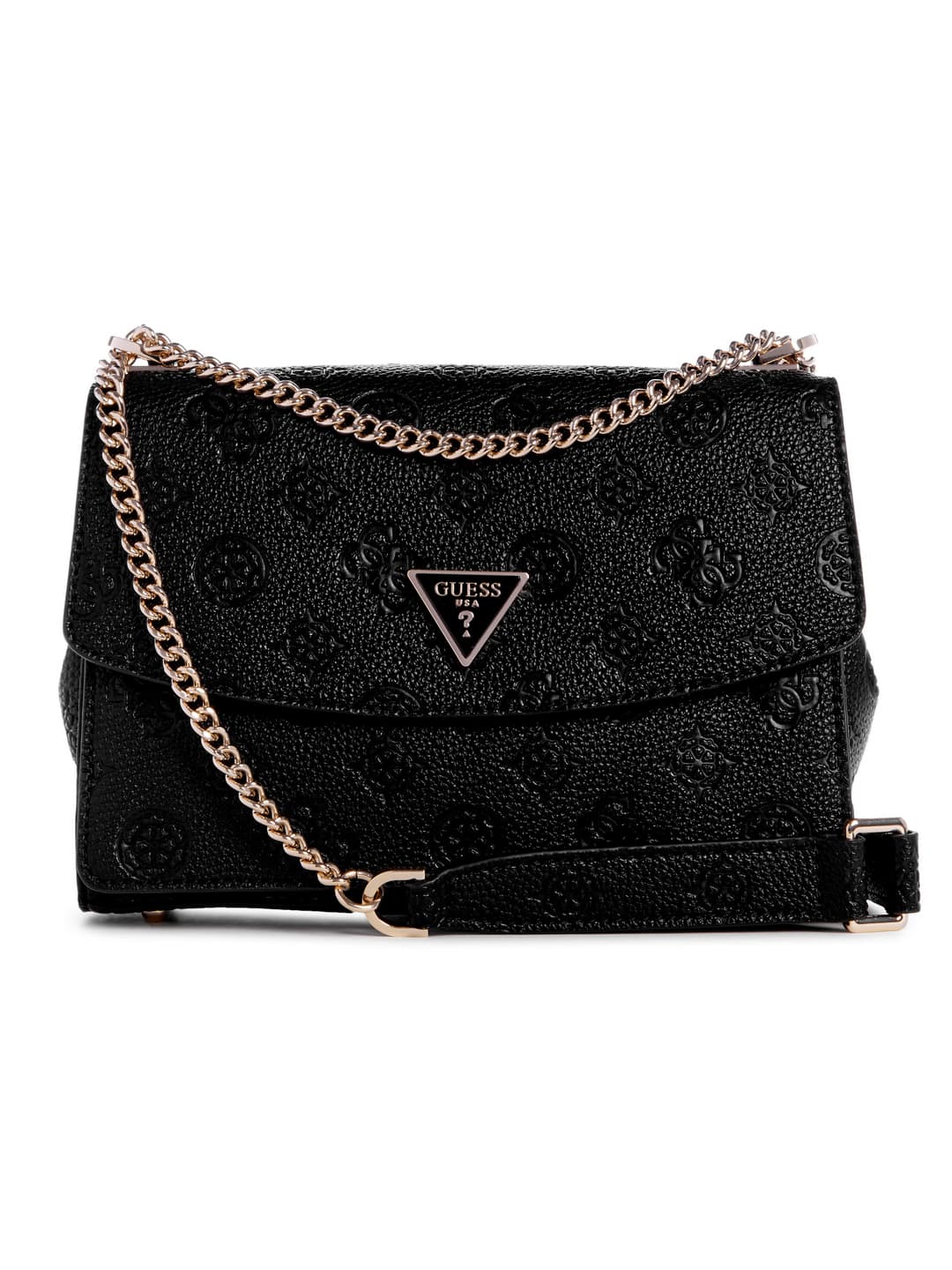Women's Black Textured Crossbody Bag