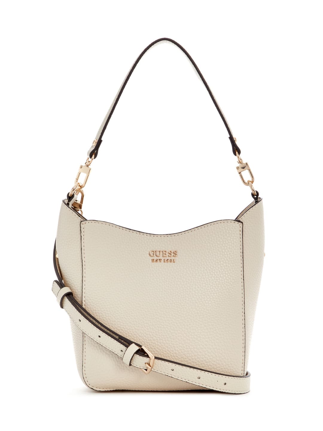 Women's Beige Bone Textured Brenton Girlfriend Bucket Handheld Bag