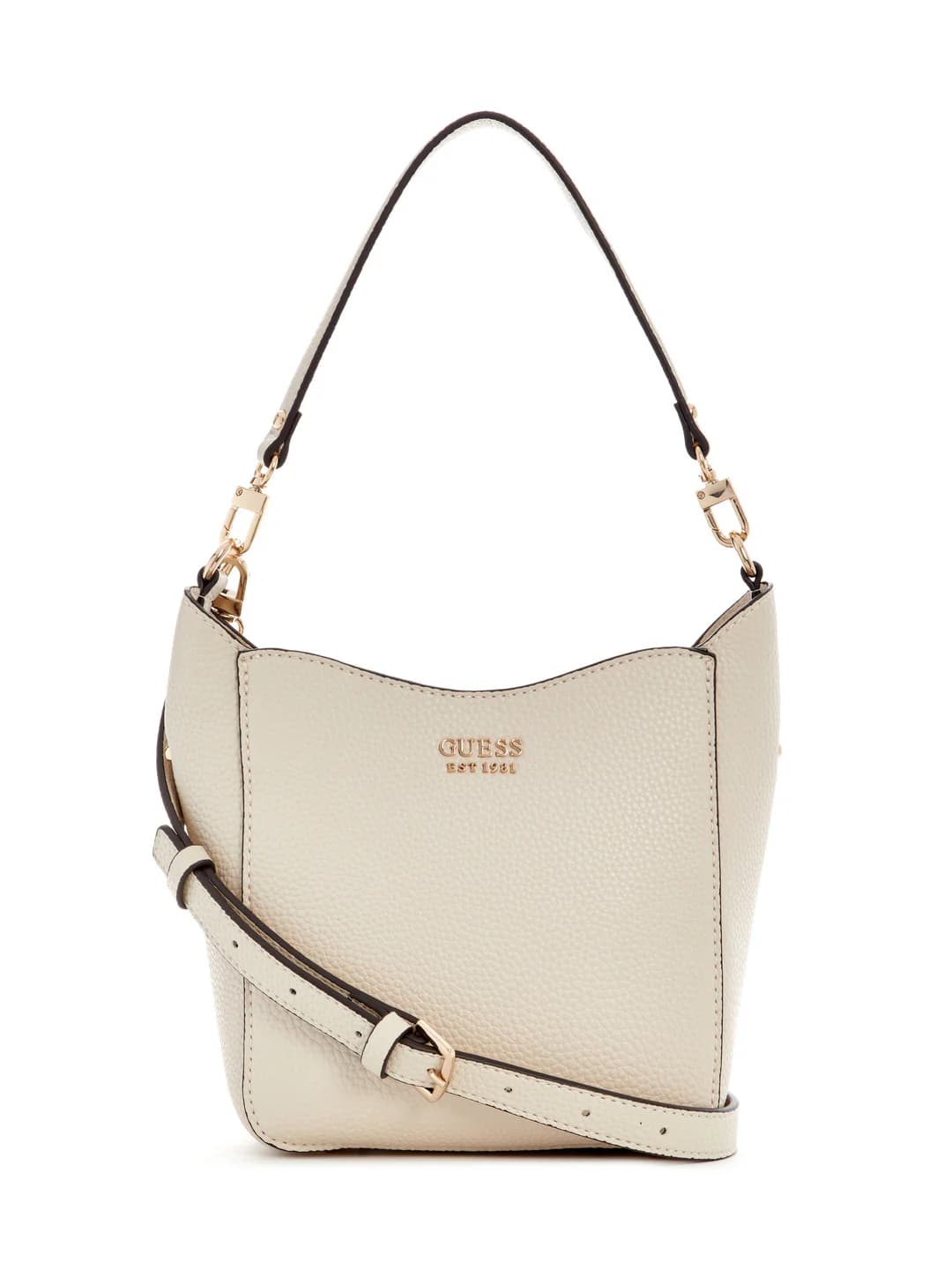 Women's Beige Bone Textured Brenton Girlfriend Bucket Handheld Bag