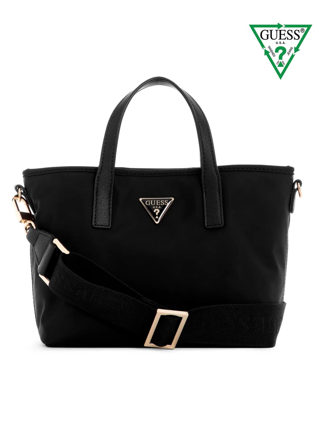 Women's Black Solid Eco Gemma Mini Tote Bag