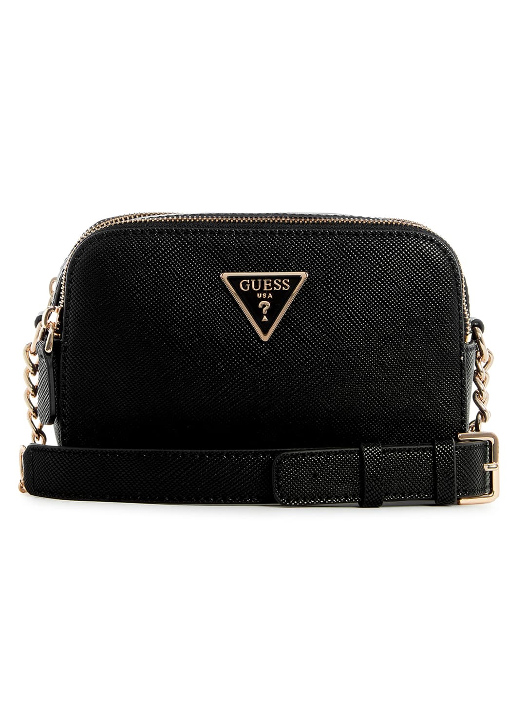 Women's Black Solid Noelle Crossbody Camera Bag