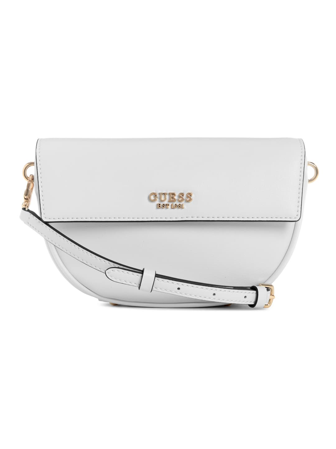 Women's White Solid Cerelia Flap Shoulder Bag