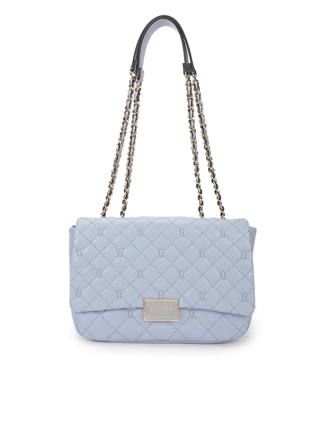 Women's Blue Quilted Gwyn Shoulder Bag
