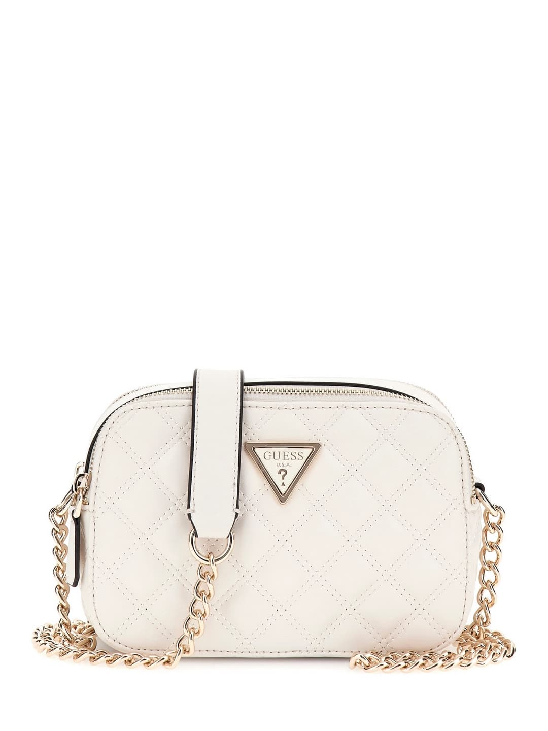Women's Off White Textured Giully Crossbody Bag