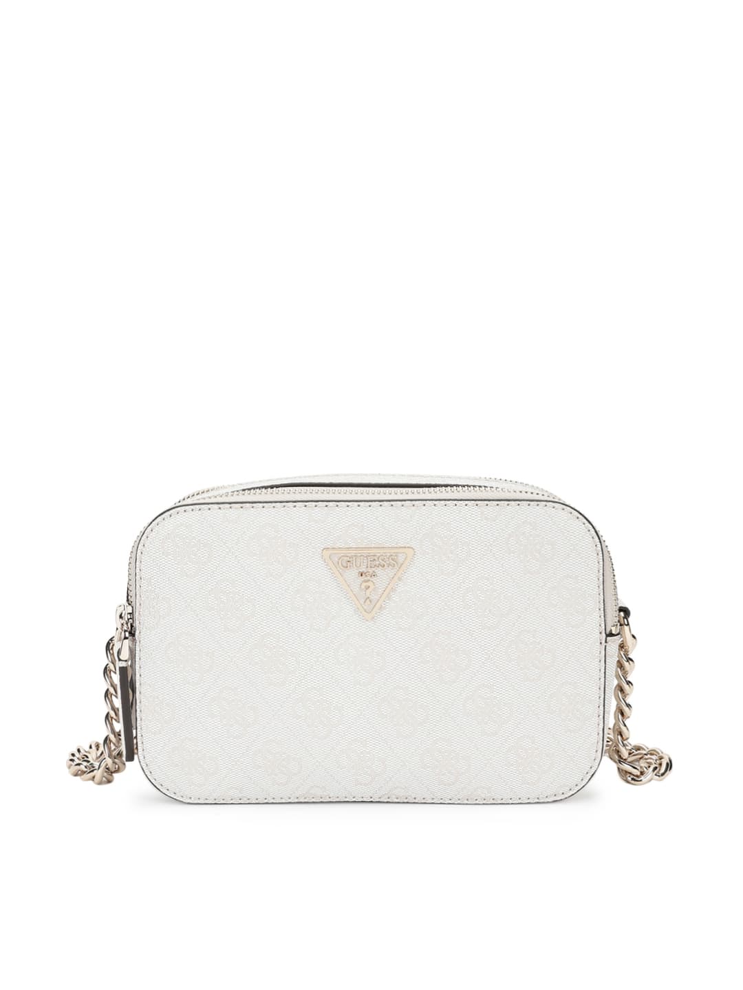 Women's Off White Printed Noelle Camera Crossbody