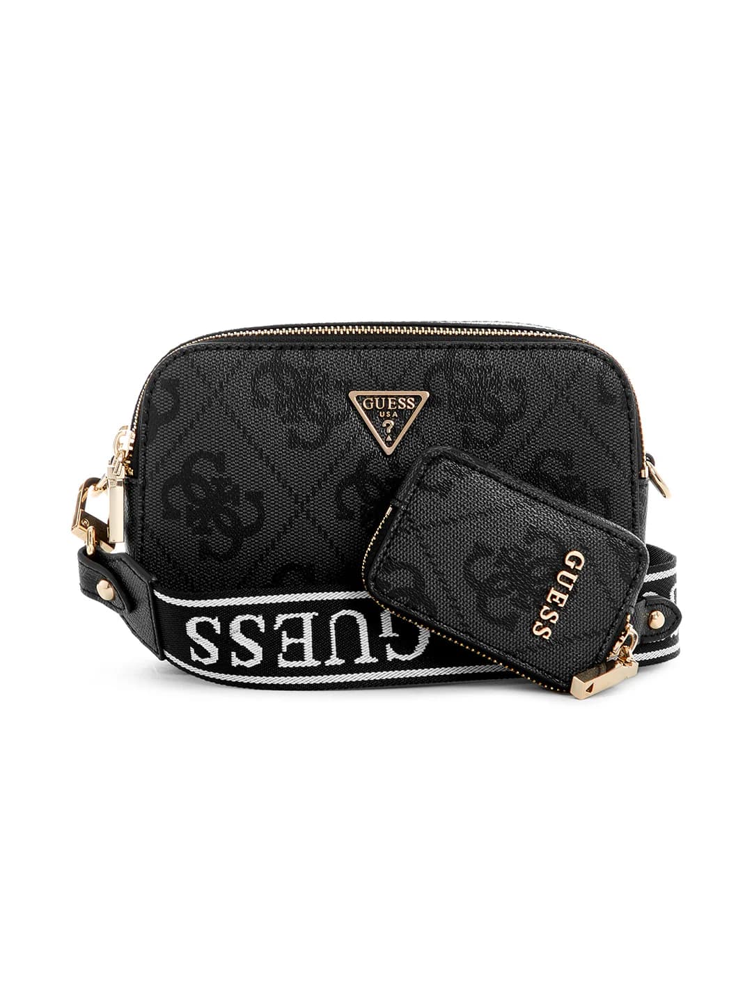 Women's Grey Geometric Latona Crossbody Bag
