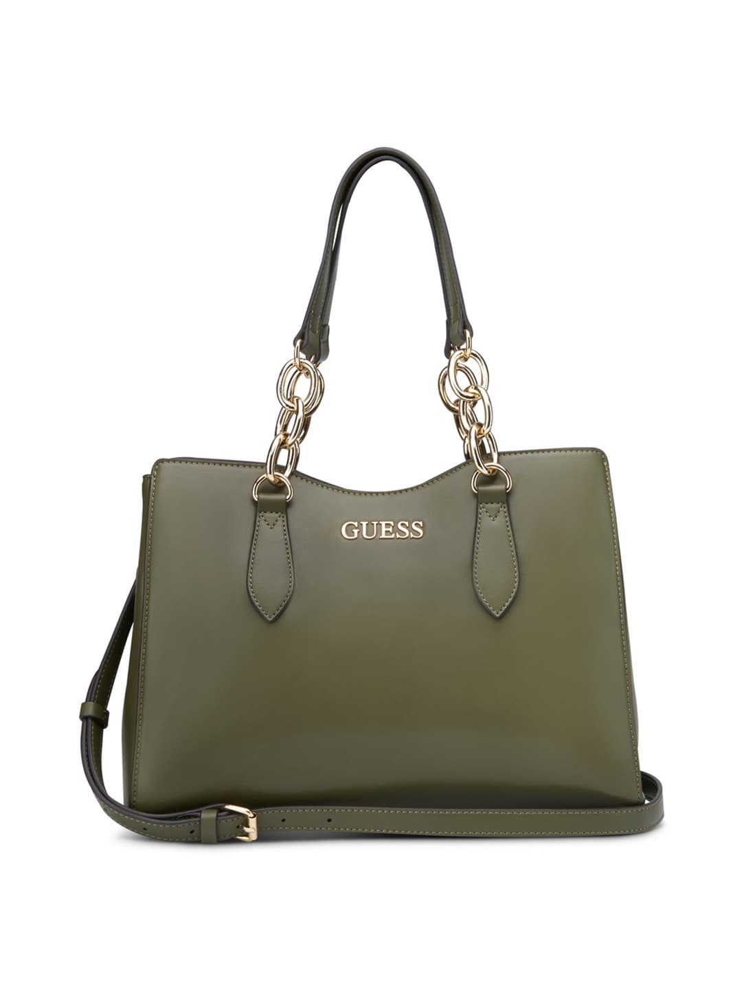 Women's Green Solid Millport Satchel Bag
