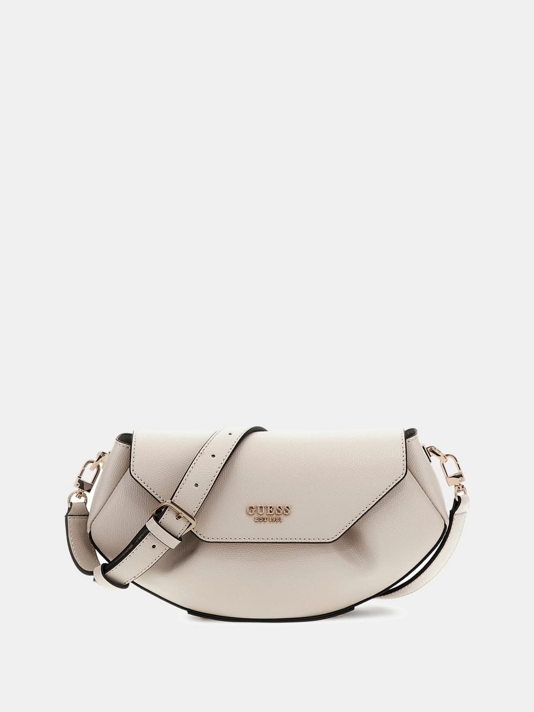 Women's Cream Solid Amorette Flap Crossbody Bag