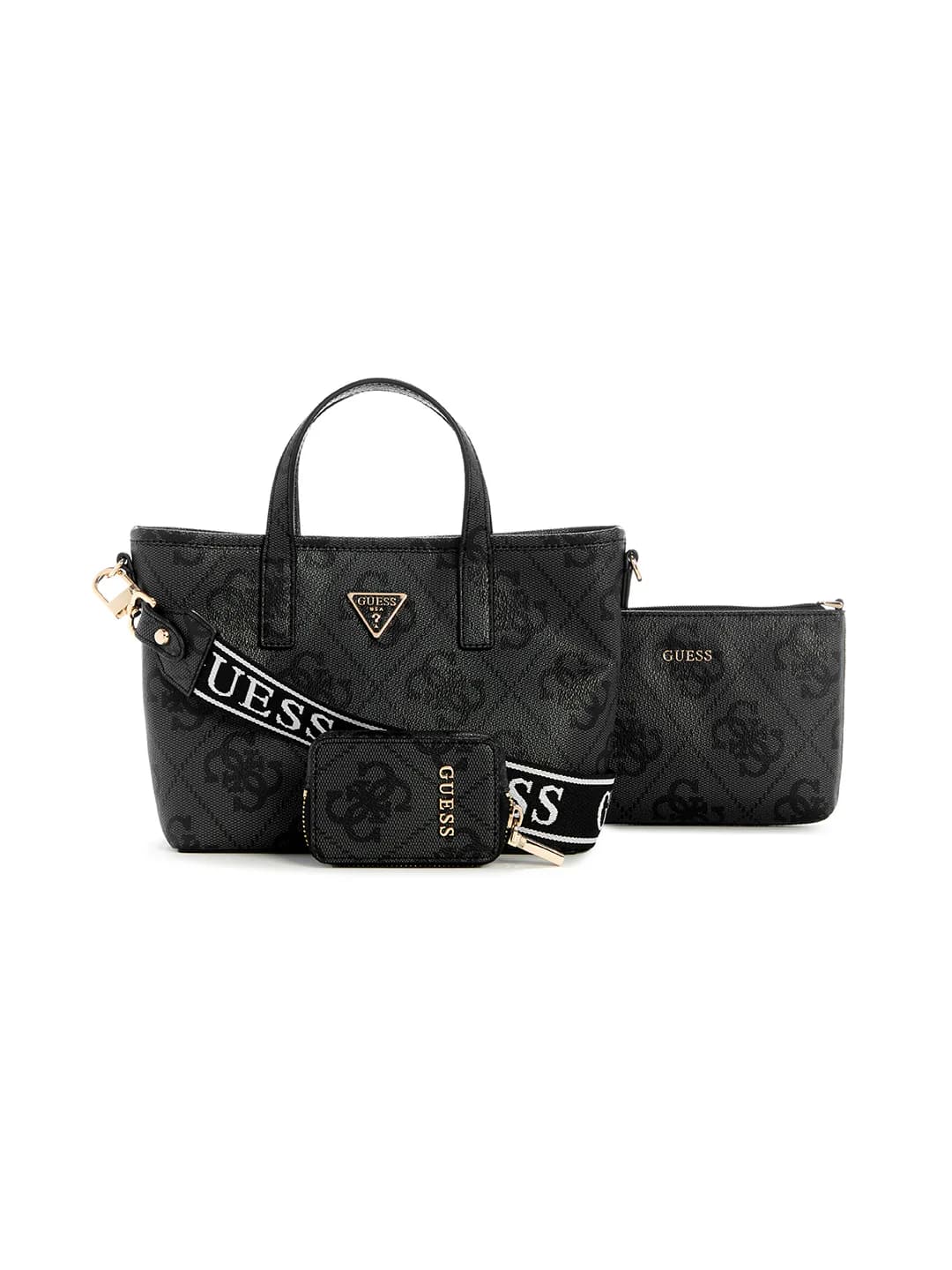 Women's Grey Geometric Latona Mini Tote Bag