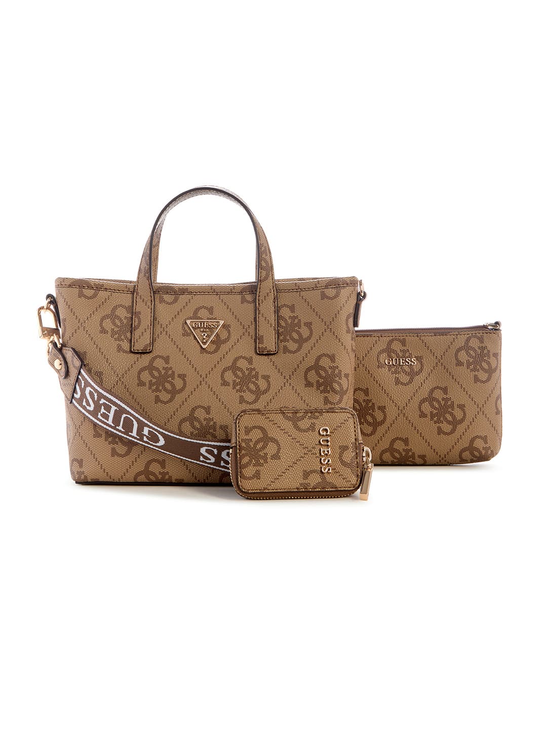 Women's Brown Geometric Latona Mini Tote Bag
