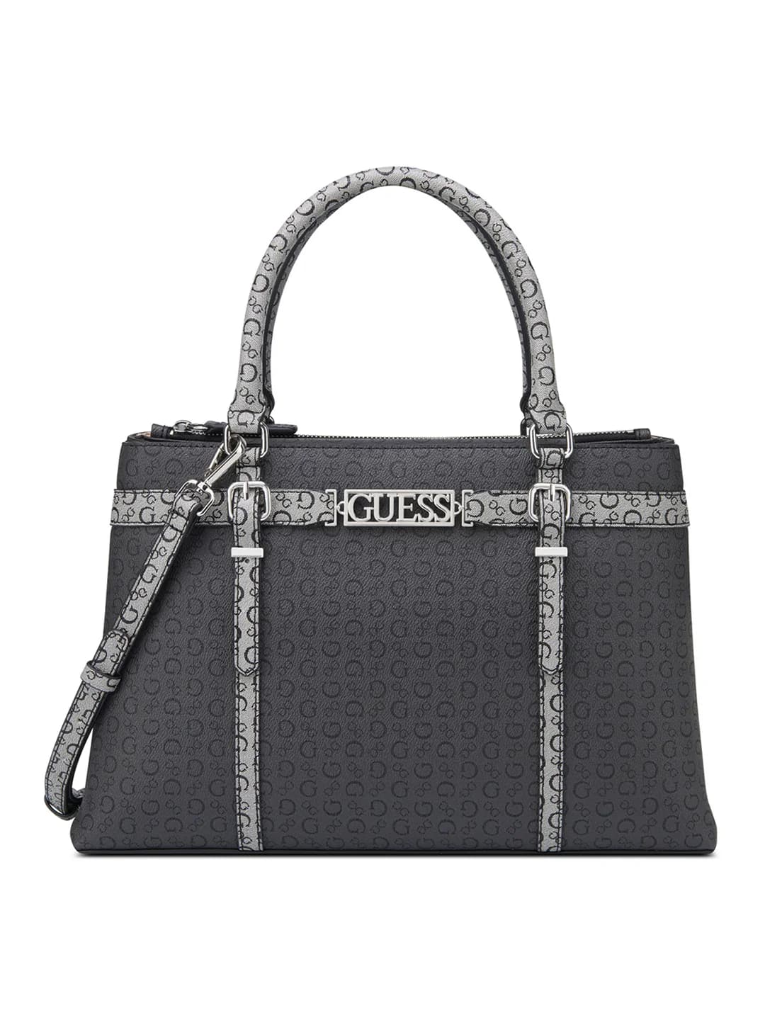 Women's Charcoal Grey Printed Perrez Satchel Bag