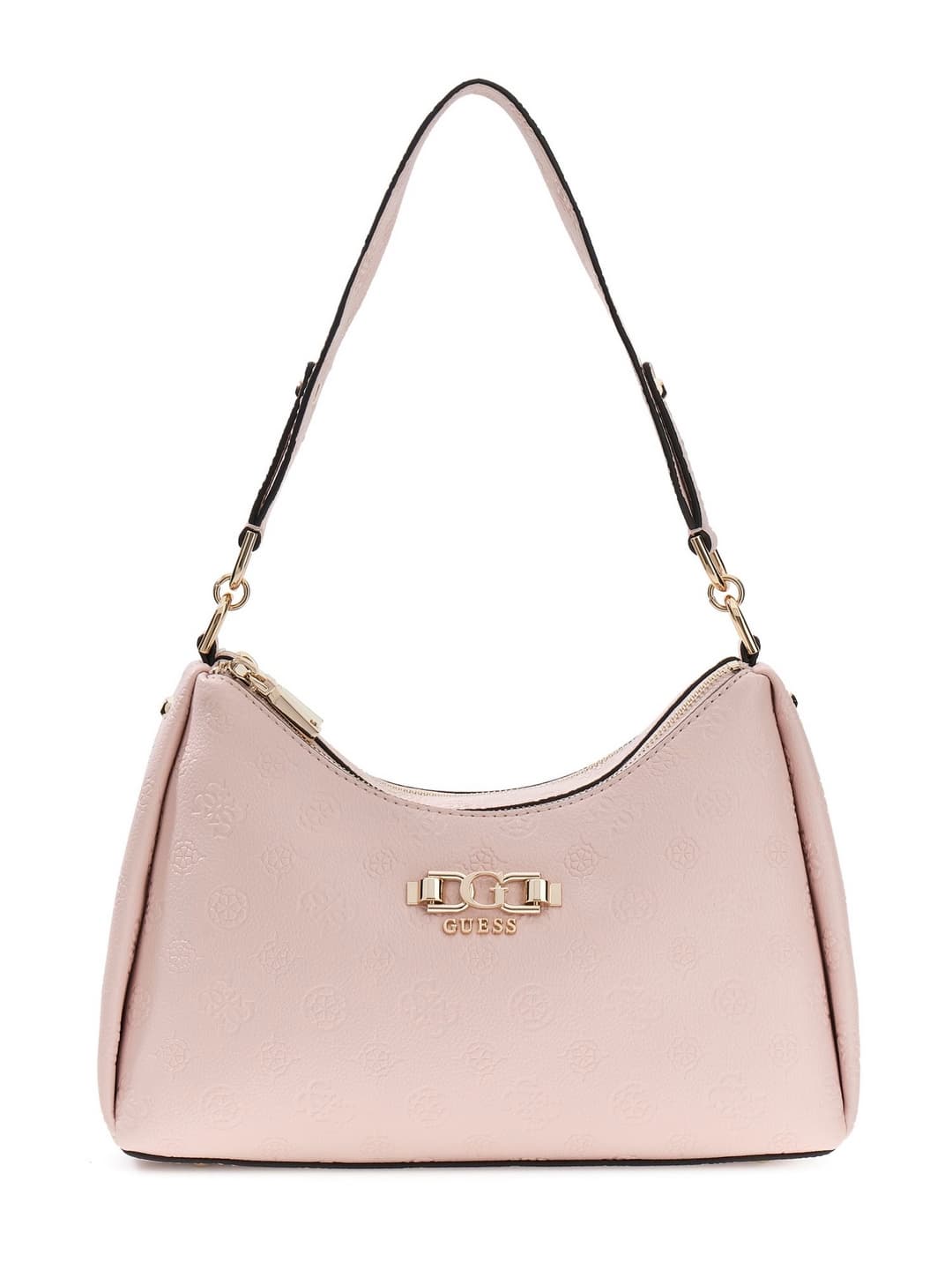 Women's Pink Textured Logo Anise Shoulder Bag