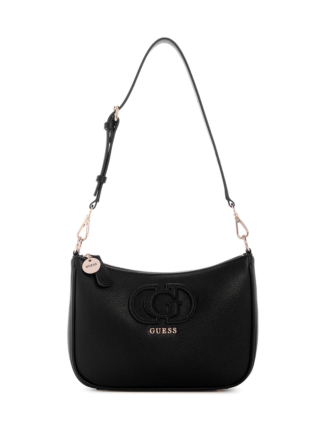 Women's Black Solid Zipper Isola Shoulder Bag
