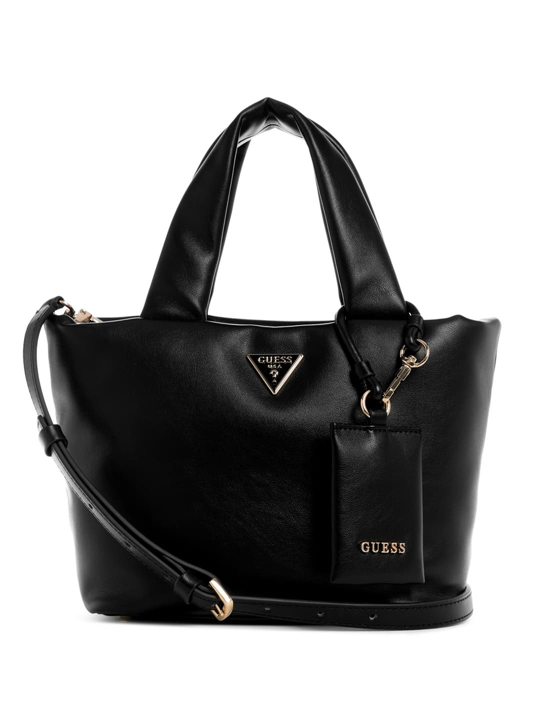 Women's Black Solid Sunetra Mini Tote Bag