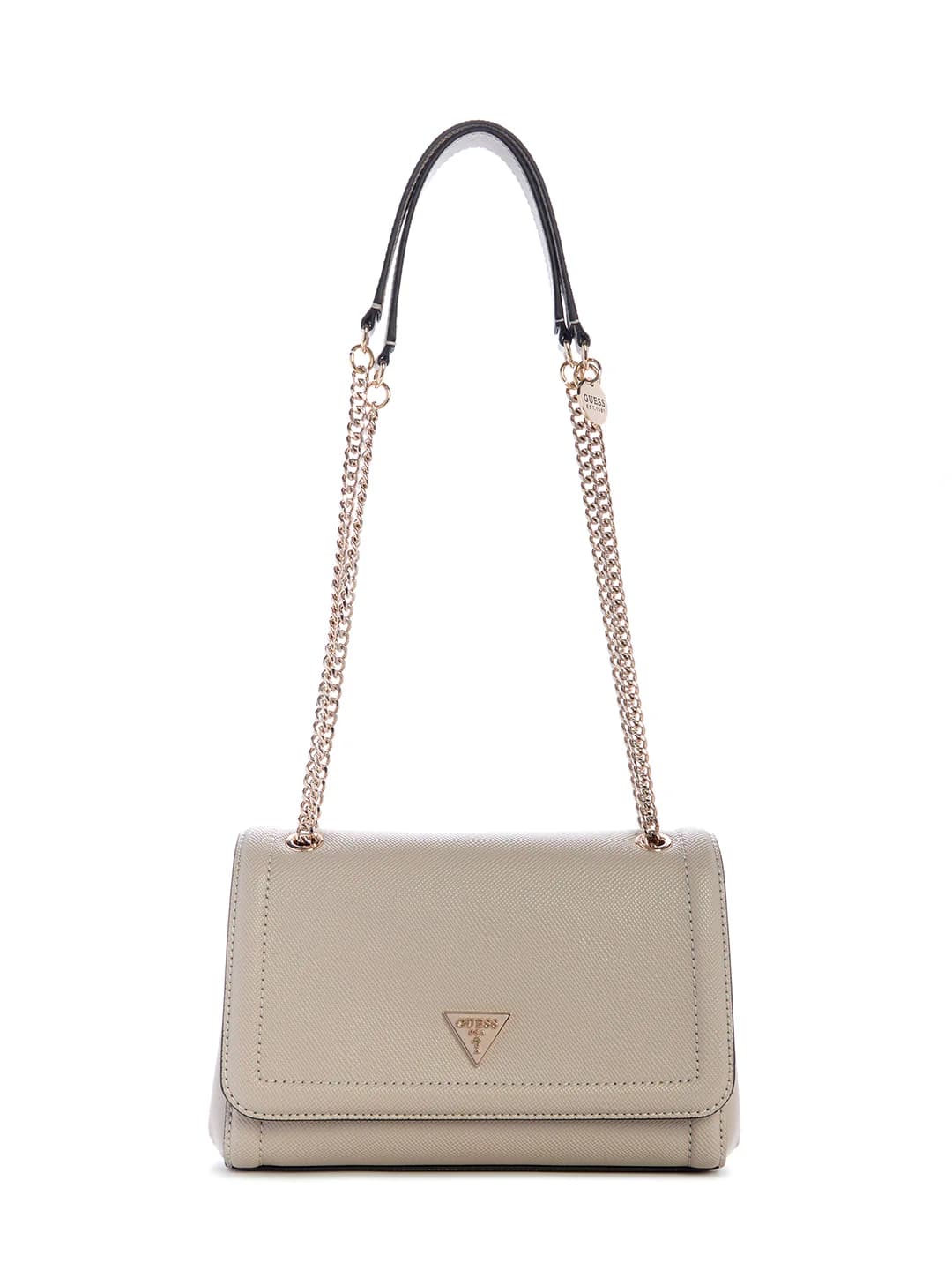 Women's Grey Solid Magnetic Snap Noelle Shoulder Bag