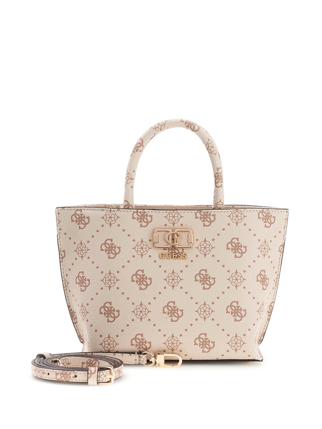 Women's Beige Printed Emelie Logo Mini Tote Bag