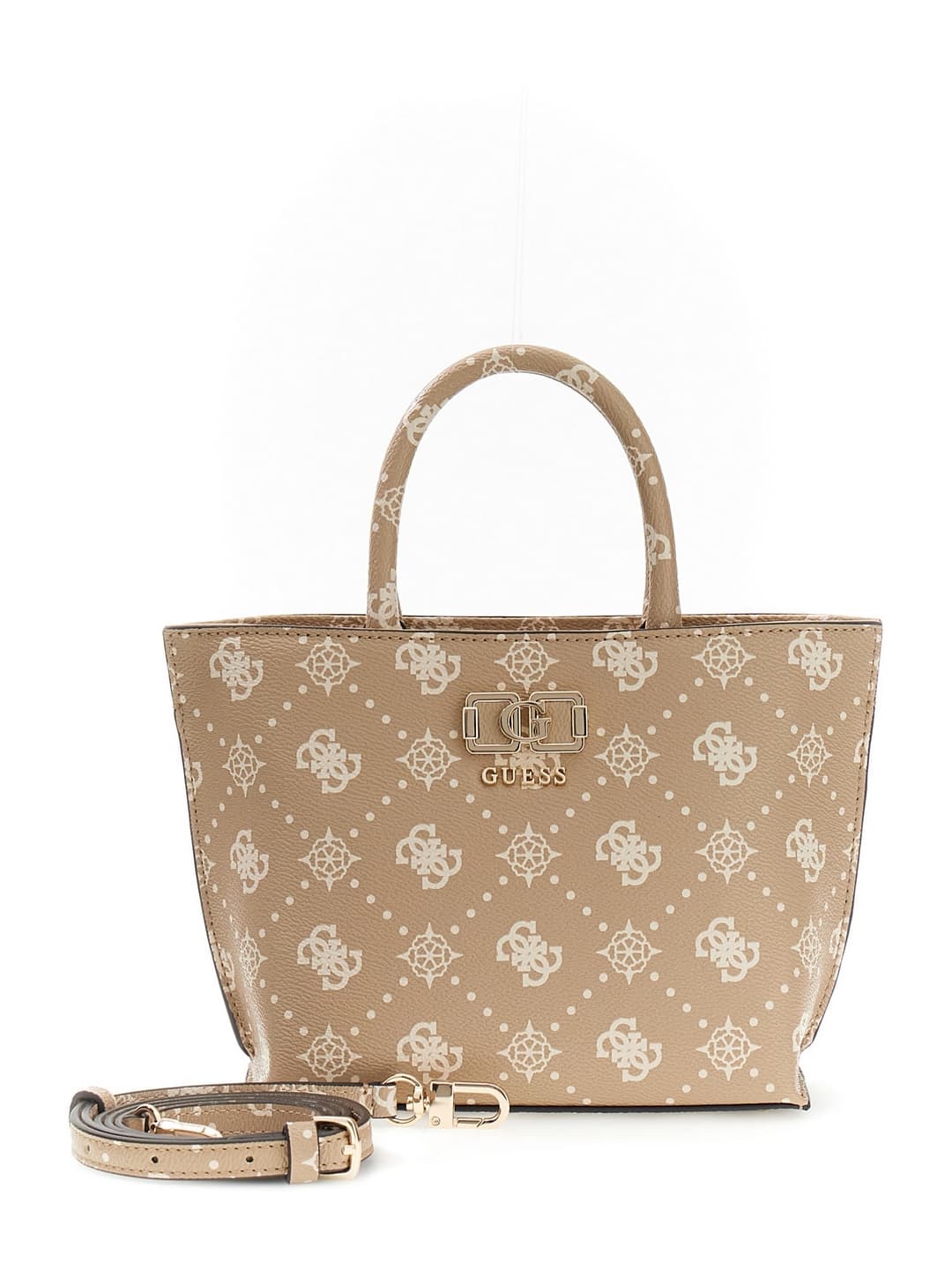 Women's Beige Biscotti Printed Emelie Logo Mini Tote Bag