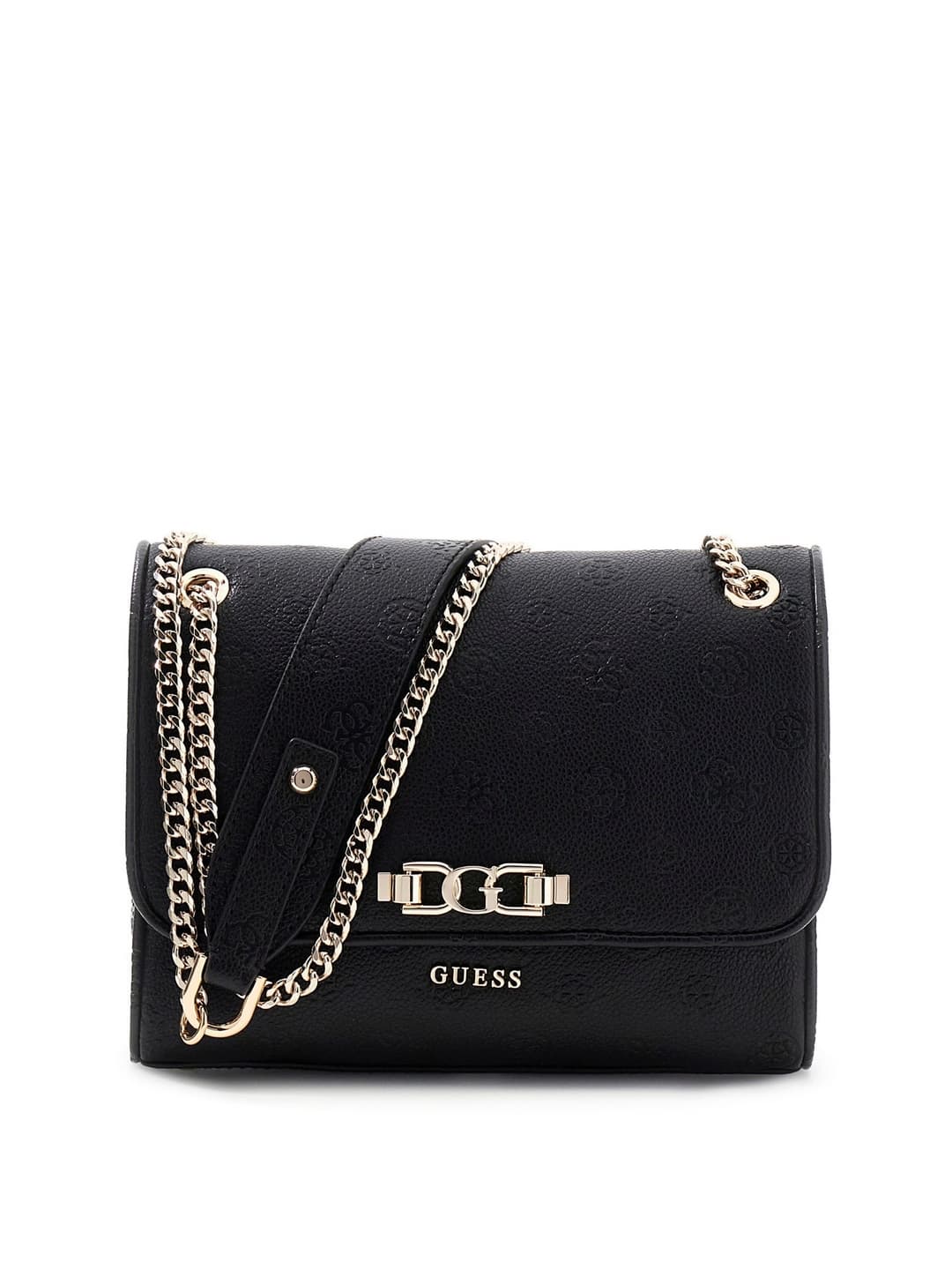 Women's Black Textured Logo Anise Convertible Crossbody Bag