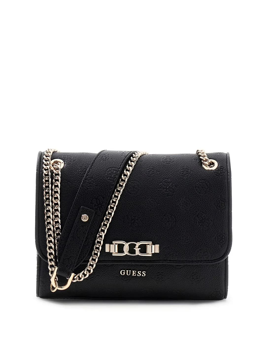 Women's Black Textured Logo Anise Convertible Crossbody Bag