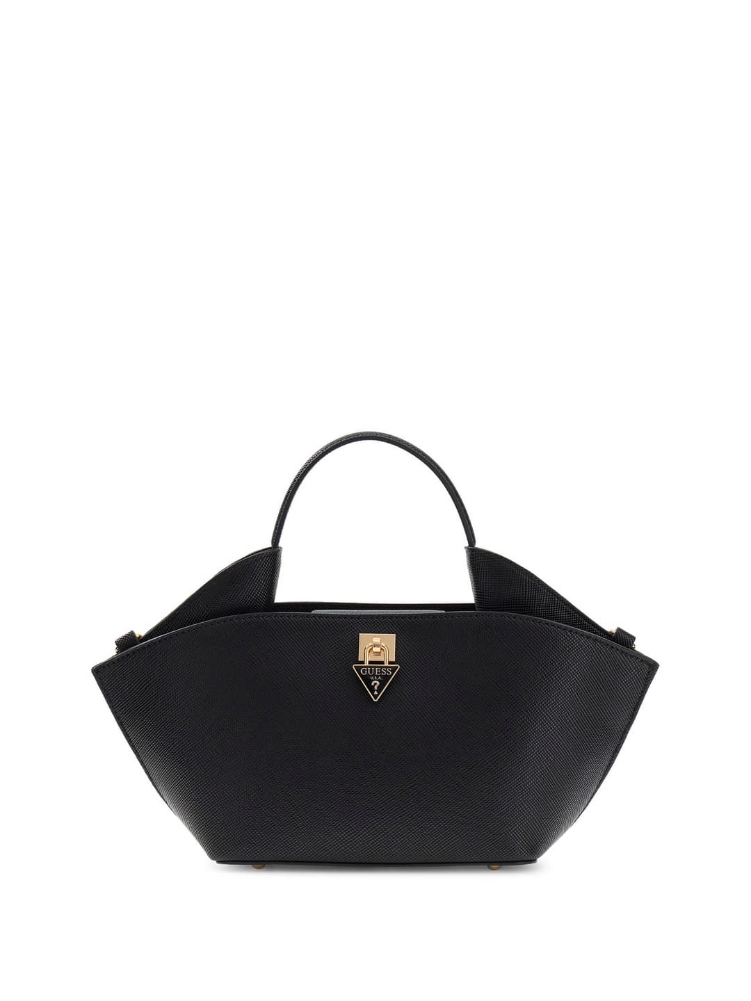 Women's Black Solid Patsie Mini Tote Bag