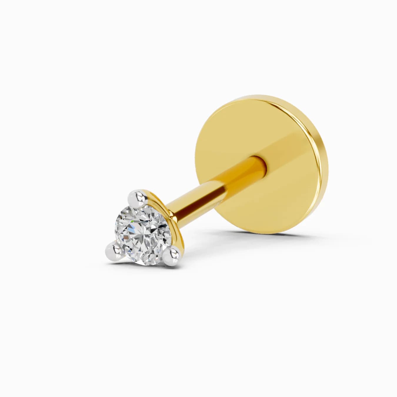 Women's Lab Grown Diamond IGI Certified 0.05 Ct Solitaire 14K Rose Gold FG VS Quality Diamond Nose Pin