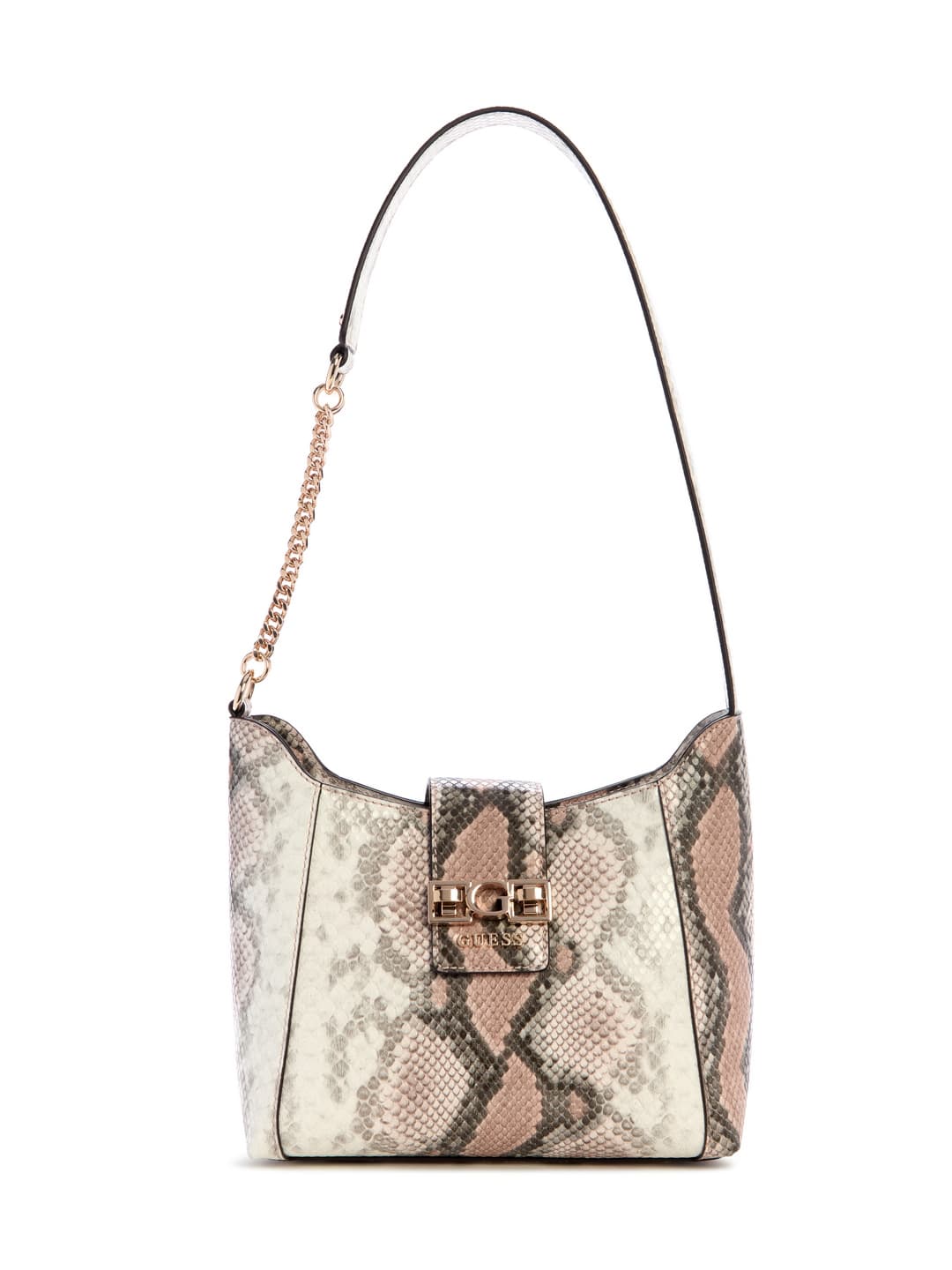 Women's Lotus Multicolor Snake Textured Jane Hobo Bag