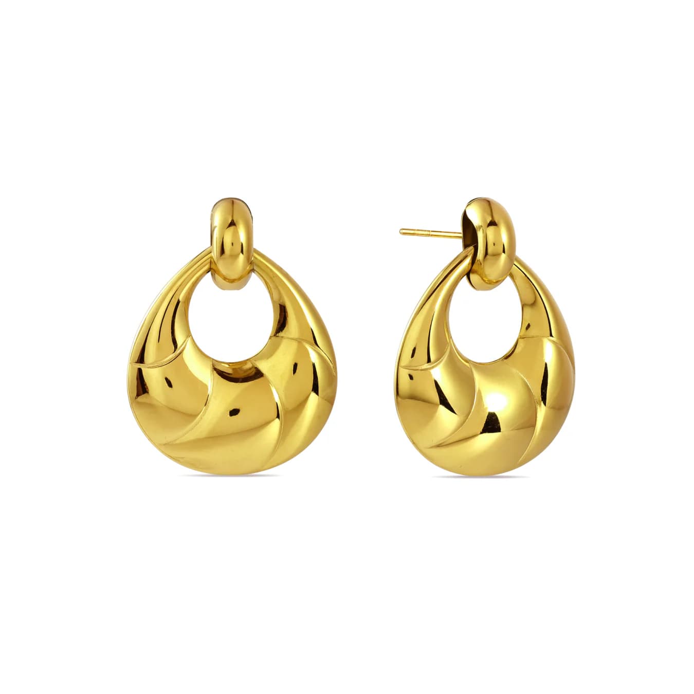 Women's Gold Melt Loop Earrings
