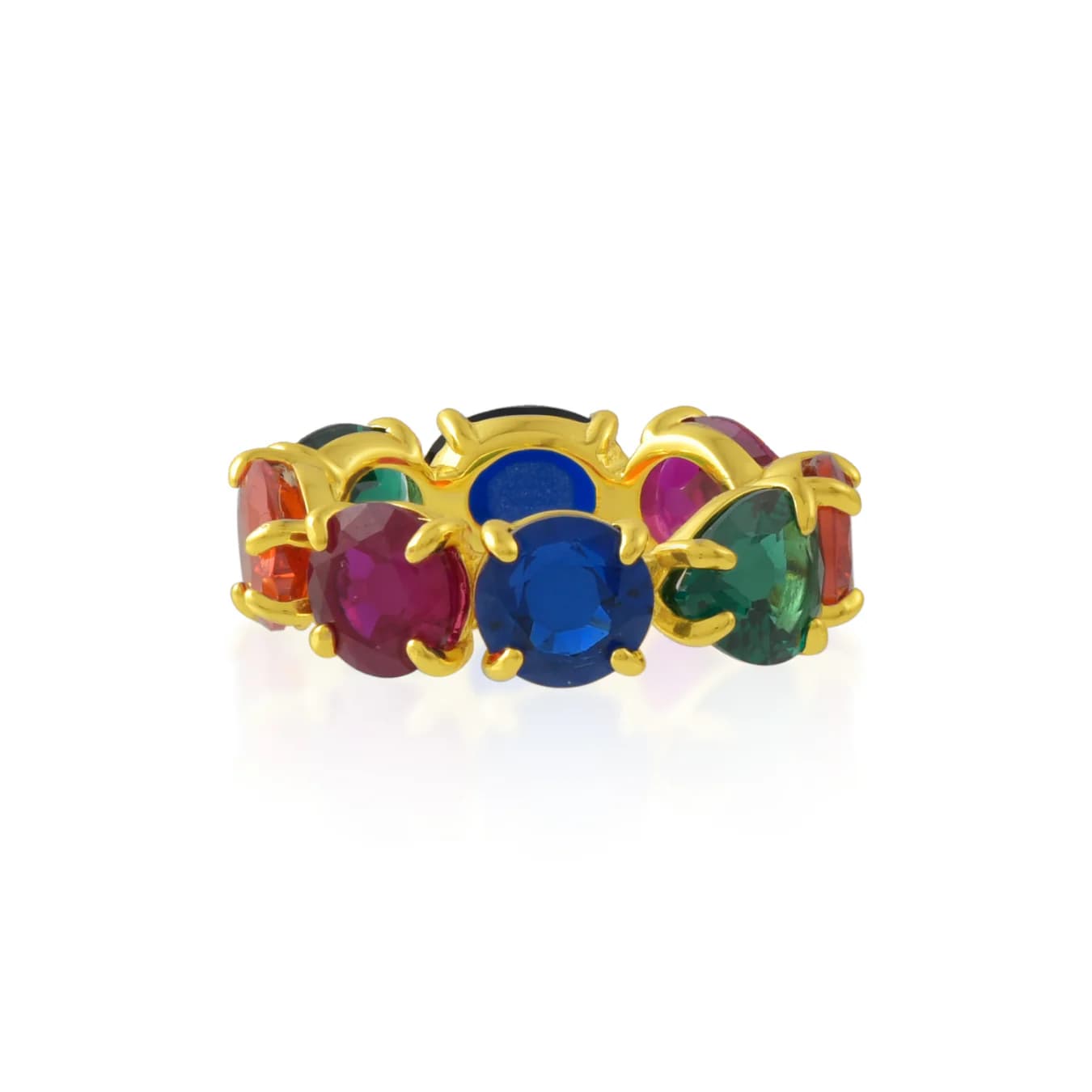 Women's Multihued Crescendo Ring