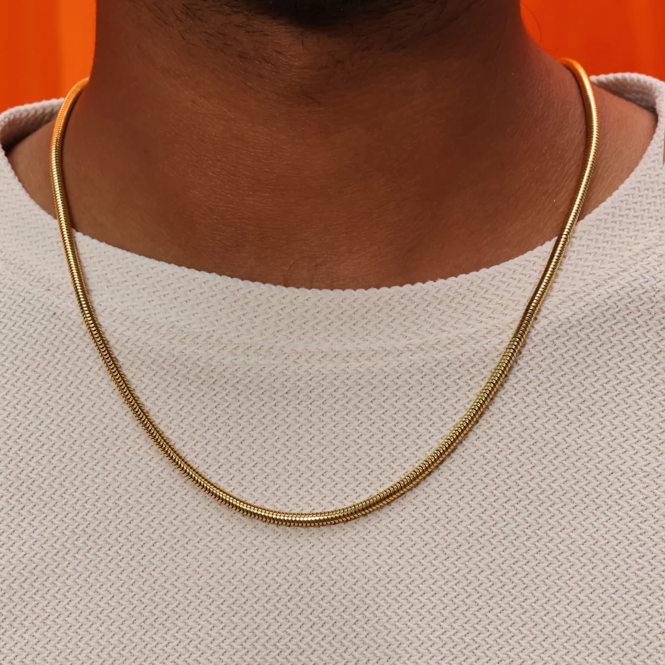 Men's Gold Slim Coil Chain