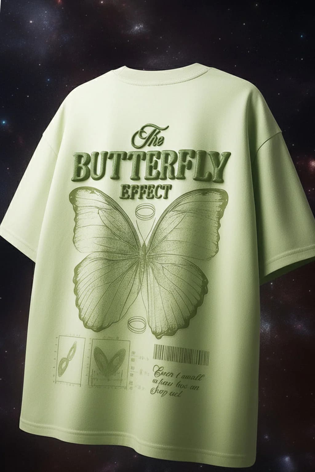 Men's Green Casual Oversized Fit Half Sleeves Printed Tshirt