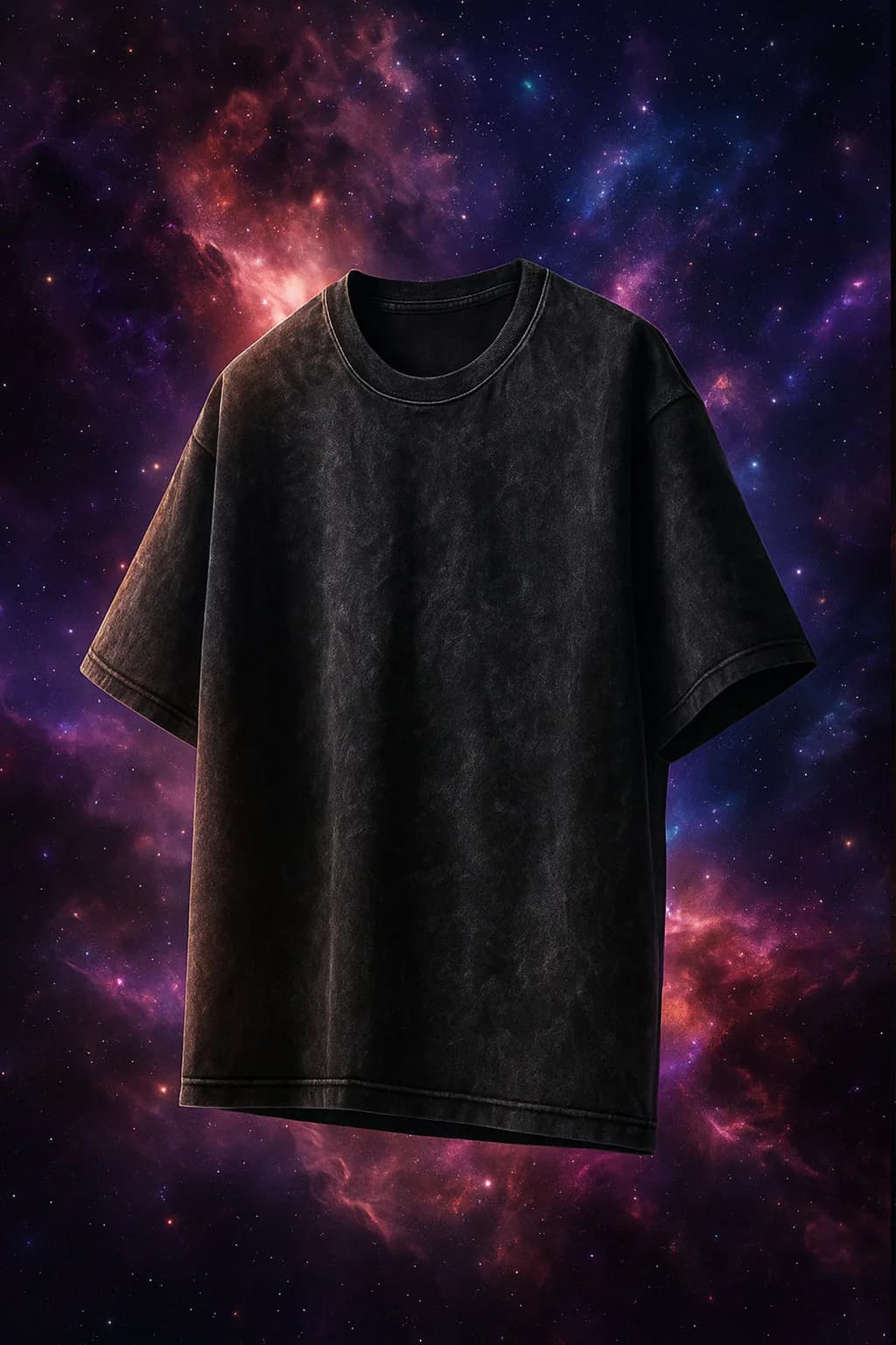 Men's Black Casual Oversized Fit Half Sleeves Printed Tshirt