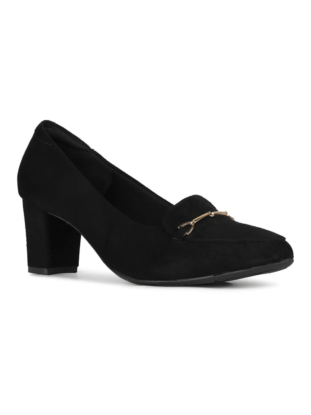 Women's Black Casual Pointy Toe Pump Heels