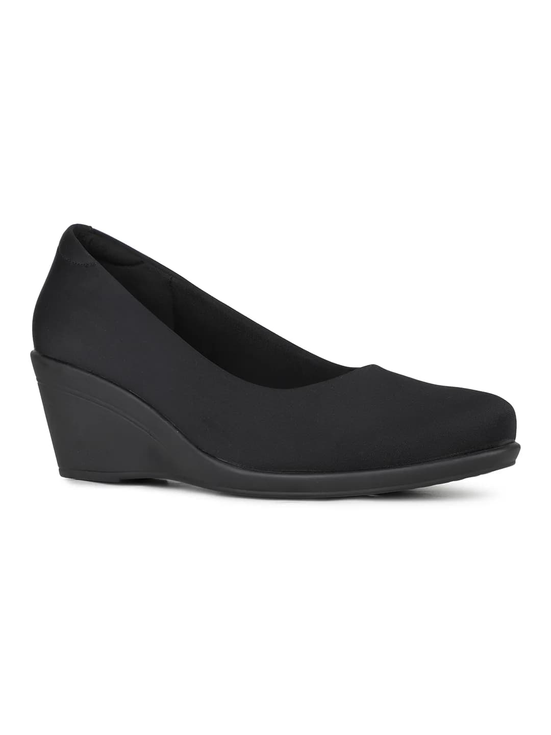 Women's Black Casual Pointy Toe Pump Heels