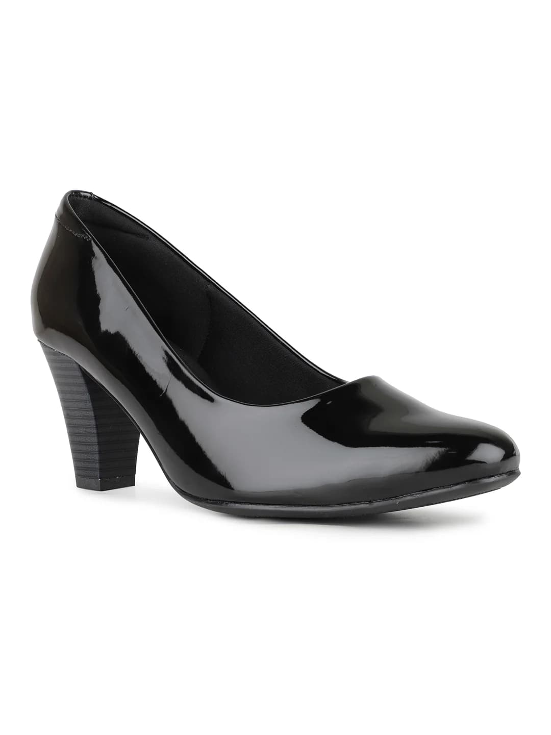 Women's Black Casual Pointy Toe Pump Heels