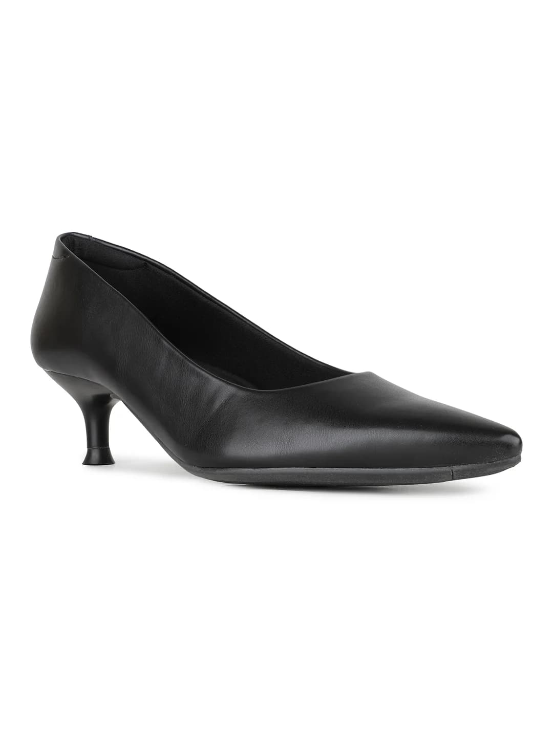 Women's Black Casual Pointy Toe Pump Heels
