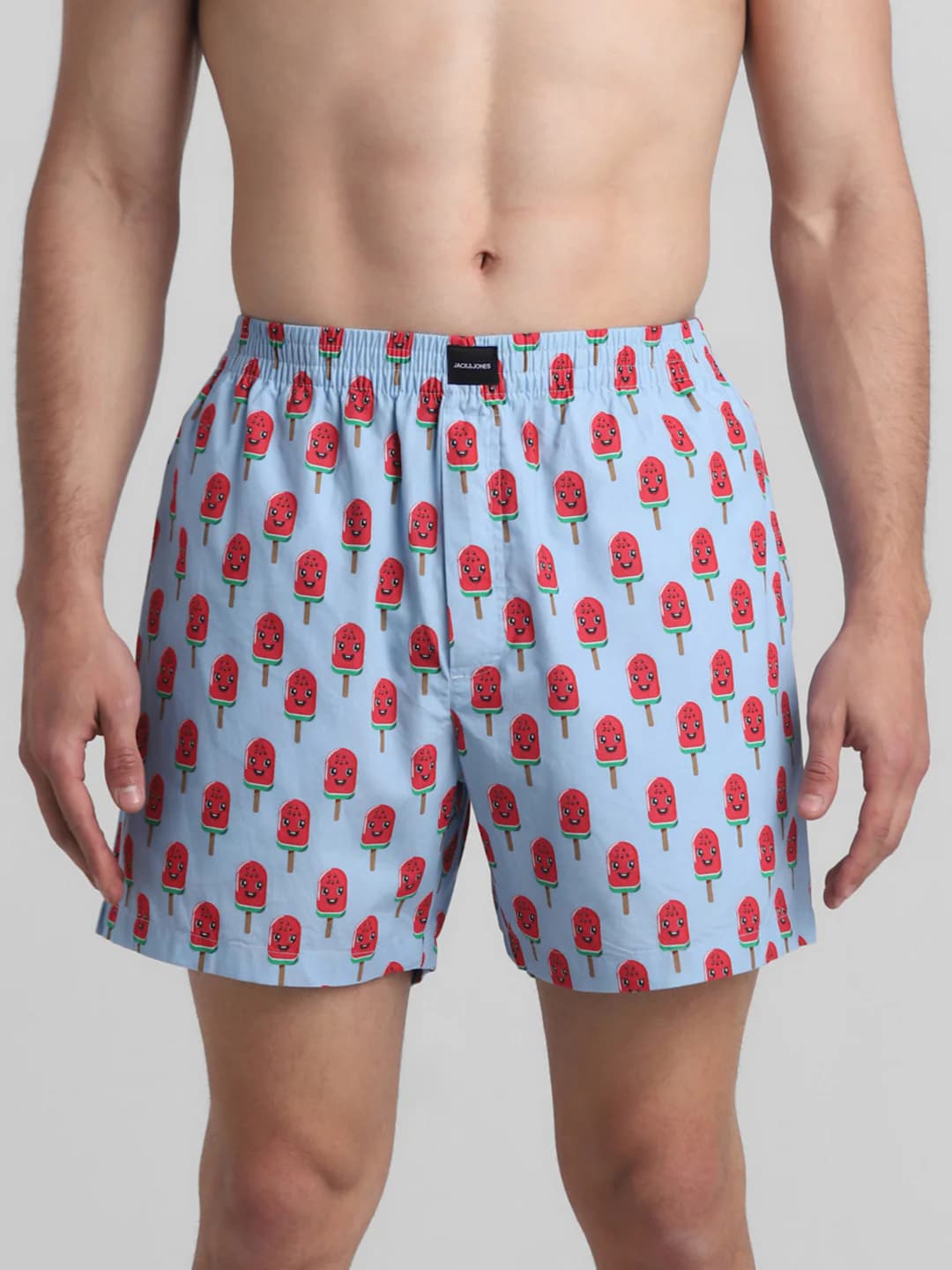 Men's Blue Casual Regular Fit Printed Boxer