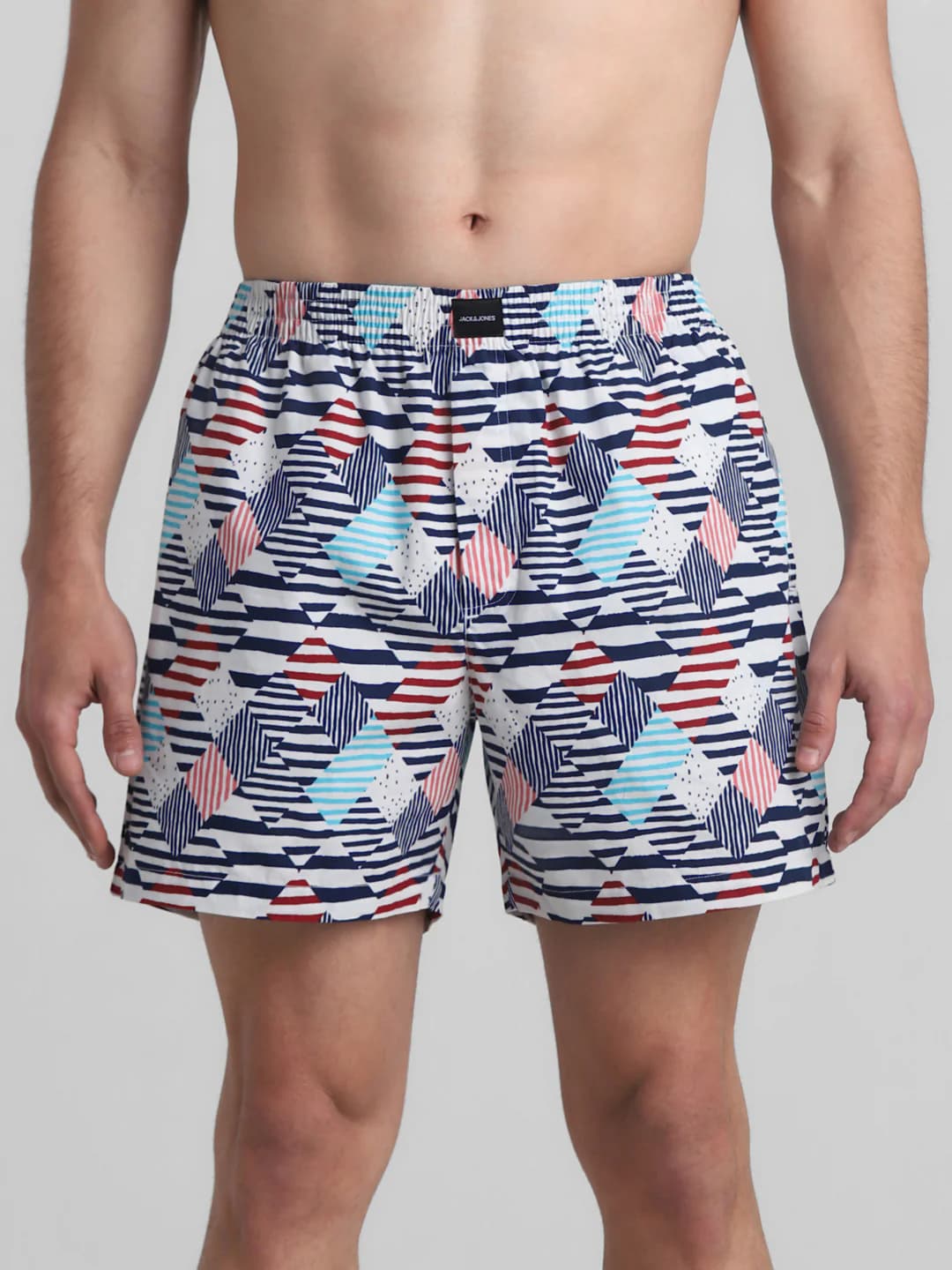 Men's Blue Casual Regular Fit Printed Boxer