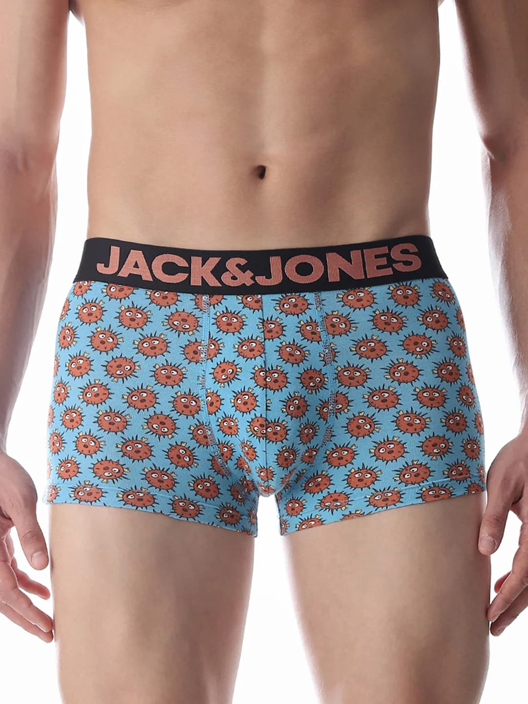 Men's Blue Casual Printed Trunk